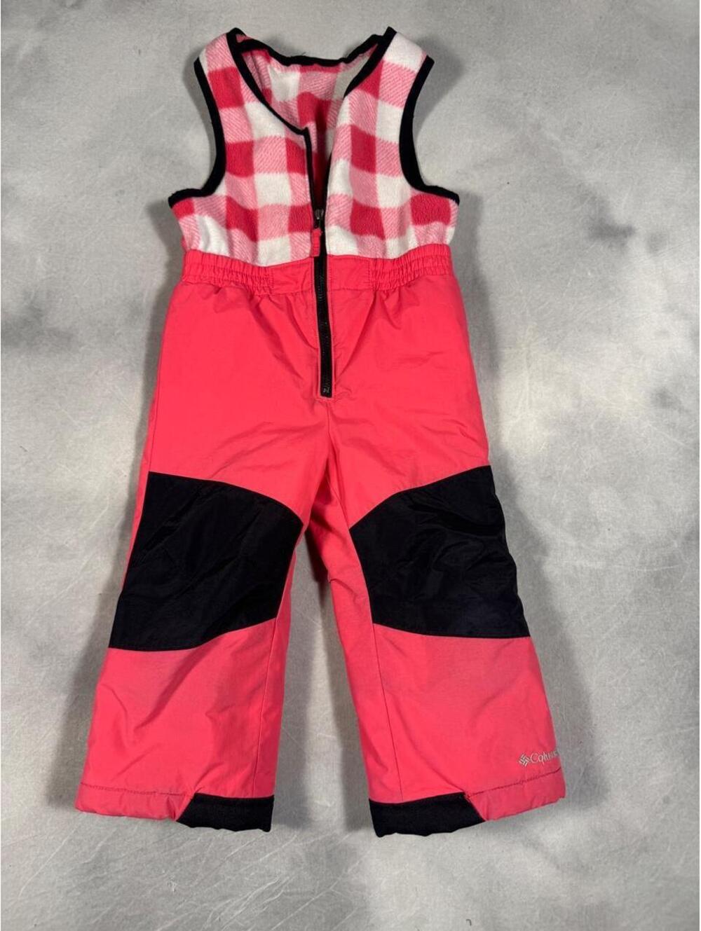 Columbia Toddler Girls 3T Pink Omni-Shield Fleece Snow Bib Overalls